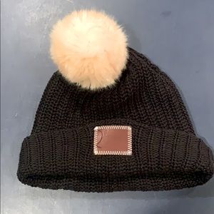 Love Your Melon hat with pink pom